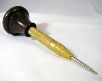 Automatic Center Punch Awl Woodworking Tool Black Walnut Wood