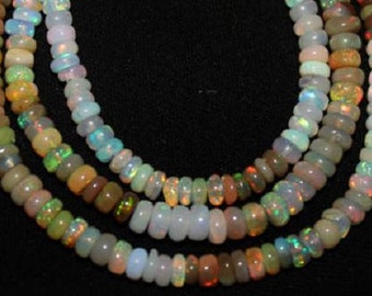 Ethiopian Opal Beads 15 Pcs Drilled Rondelle 2-4mm Amazing Loose Strand Semiprecious Gemstone Beads Take 20% Off Bridal Jewelry Supplies