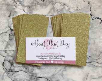 Glitter Back Business cards for small business (pack of 40)