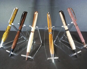 Hand Turned Slimline Pens in Various Woods