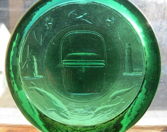 Cape Cod Nantucket Basket Suncatcher Ornament Pressed Glass