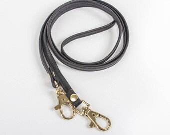 Black Leather Purse Straps, Leather Purse Strap, Leather Replacement Straps, Leather Straps, 1/4" Leather, Purse strap for wristlet