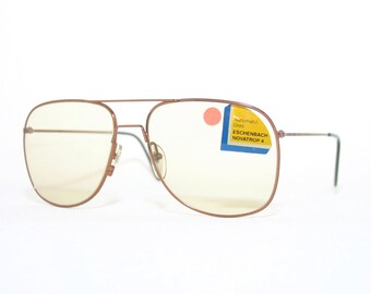 Eschenbach 80's Sunglasses Vintage Photochromic Novatrop 4 Automatic Glass Oversized Aviator Vintage New Old Stock FREE SHIPPING