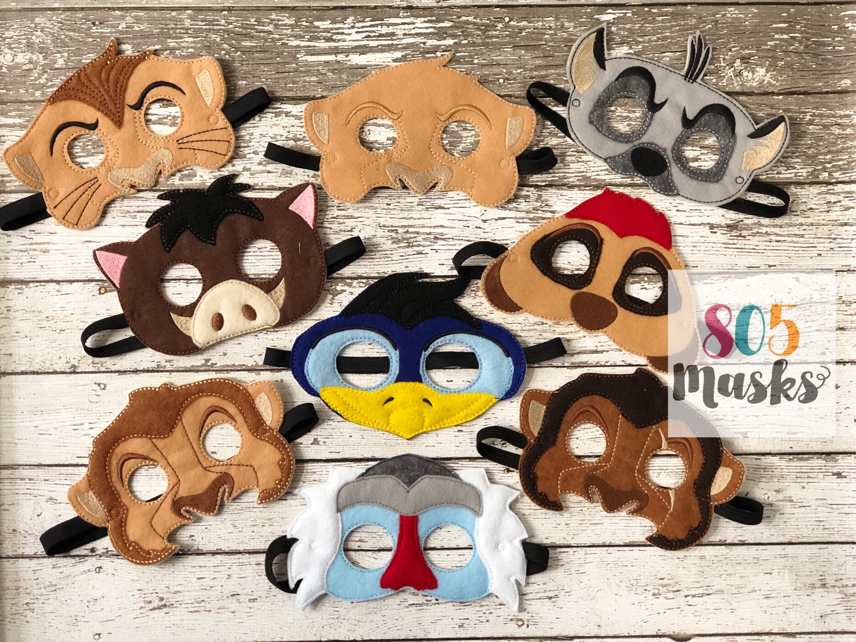 Le roi lion inspiré des masques masque Nala Simba masque