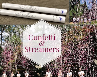 24" CONFETTI & STREAMERS CANNON Gender Reveal Confetti Cannon and Confetti Cannons! *New* Gender Reveal Idea! Ships Same Day!