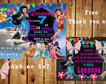 TinkerBell Legend of the Neverbeast Birthday Invitation, Tinkerbell Invitation, Fairy Invitation,Tinkerbell Birthday,Tinkerbell Party,Disney