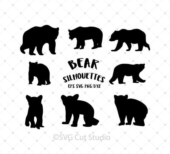 Download Bear SVG Bear Silhouette SVG Baby Bear cut files for Cricut
