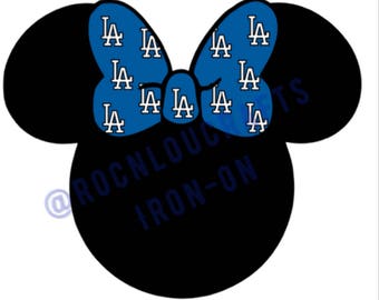 Iron-on, Minnie Mouse inspired Dodgers Iron-on,DIY shirt, Giants Minnie Mouse, San Francisco, Los Angeles,