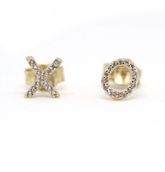 xo xo earring gold xoxo earrings 925 sterling silver
