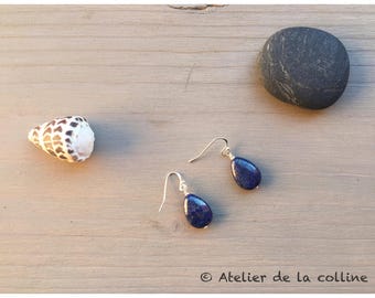 Lapis Lazuli and 925 Sterling Silver earrings