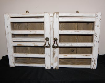 Shabby Chic Distressed Driftwood Wall Cabinet - Reclaimed Wood