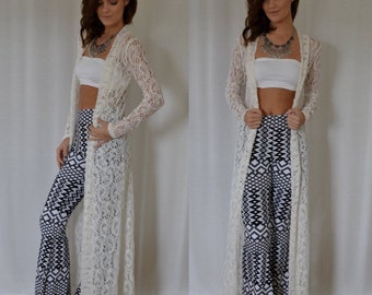 Lace Duster in Ivory