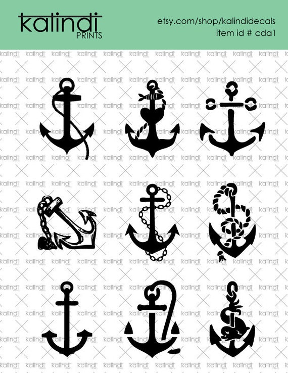 Anchor SVG file. 9 SVG digital files 1PNG high resolution
