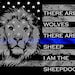Law Enforcement Support/Thin Blue Line/Lion - There are wolves there are sheep I am the sheepdog. Can be personalized!