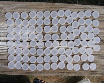 100 Opaque Water Bottle Caps for Craft Projects