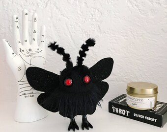 Lil Cryptie the Mothman monster art doll creature