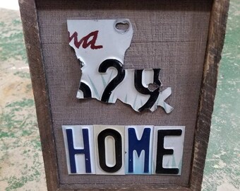 Louisiana License Plate Art - Home