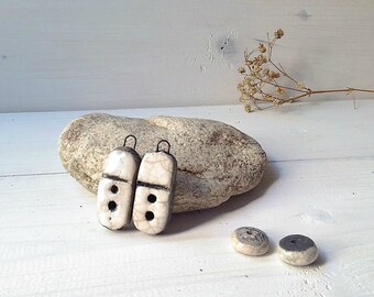 Whimsical Jewelry Beading supplies, Artisan Charms, Ceramic Beads, Raku pearls, Ethnic Boho beads, Jewellery components, Artisan supplies
