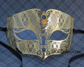 Masquerade Mask, Masquerade Mask Man, Man Mask, Masquerade Mask for Man, Gold Mask, Gold Masquerade Mask, Man Masquerade Mask