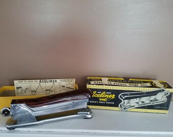 Aceliner 502 Brown Bakelite Stapler with Box
