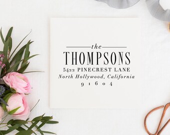 Return Address Stamp, Address Stamp, Custom Address Stamp, Wedding Return Address Stamp Personalized Return Address Stamp Rubber Stamp No.56