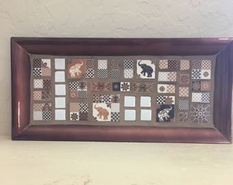 Mosaic Tray Elephant Love
