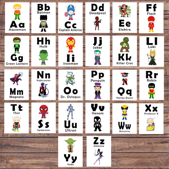 Printable Individual Alphabet Flash Cards