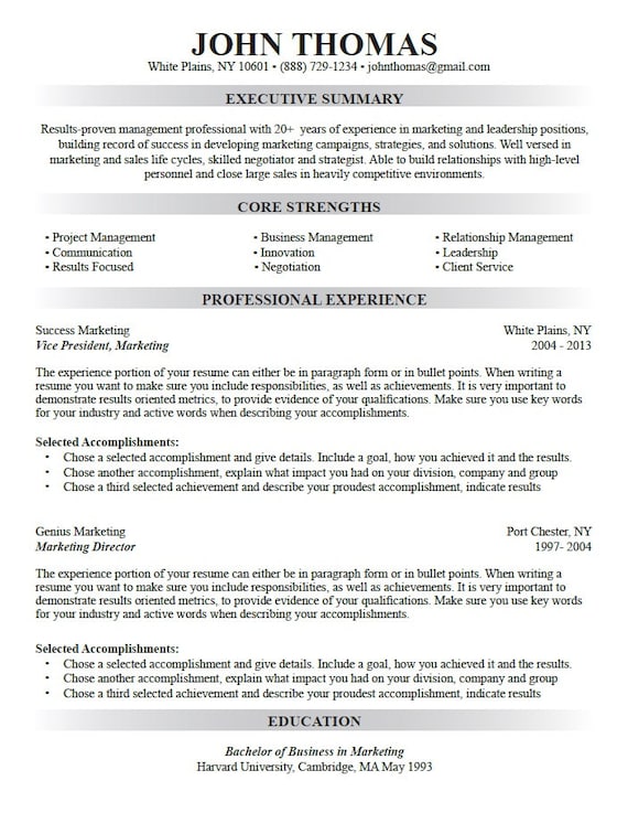 professional resume writer