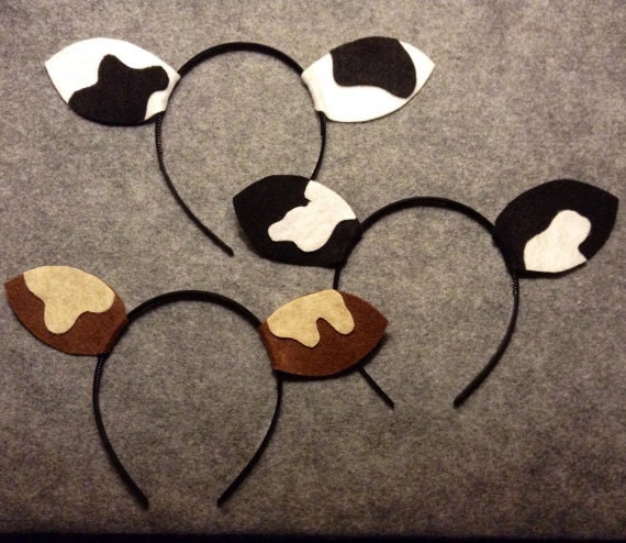 1 Cow ears headband birthday party favors Christmas pageant