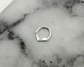 septum sterling ring silver drop