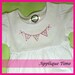Instant Download Pennant Banner Raggy Machine Embroidery Applique Design 4x4, 5x7 and 6x10