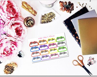 Bill Due Decorative Labels