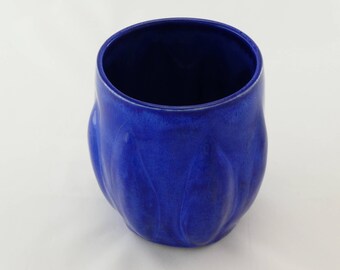 Floral Vase - Medium Cobalt Blue - Handmade Pottery Vase