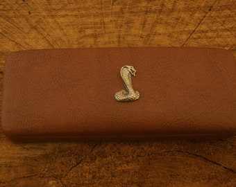 Cobra Snake PU Glasses Case Leather Effect Wildlife Gift