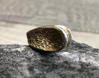 Vintage 1950's Costume Jewelry Adjustable Gold Colored Ring