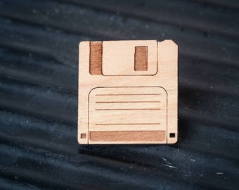 Floppy Disk Badge