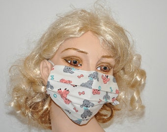 Masque de toilettage, caniches, masque visage à la mode, cadeau tondeuse chien, caniche facile, mignon souffle