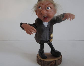 Gnome 'Trying to be scary' hand sculpted by KastleKelm Miniatures
