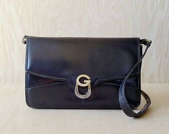 Gucci shoulder bag Black leather Gucci clutch Made in Italy Gucci Women purse Gift for her Genuine Authentic Gucci purse