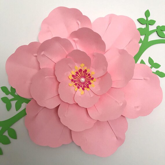 paper flowers pdf paper flower template digital version paper flower template pdf