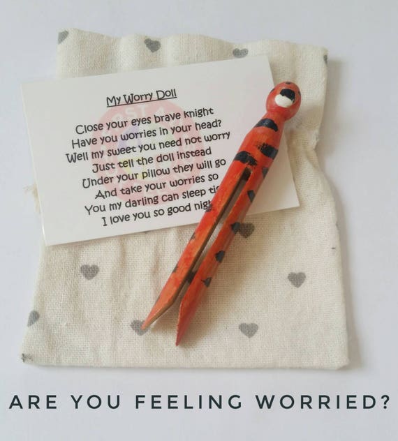 Tiger worry doll and poem. Worry doll. Emotional literacy.