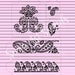 Henna Paisley Mehndi cake stencils set of 5 pices SL20283