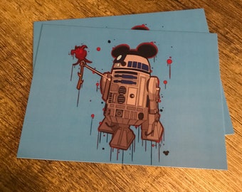 R2D2 Love Post Card