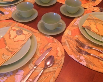 Jadeite Cups and Saucers - Set of 5 - 10 Pieces