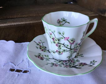 Rosina, Bone China, Made in England, cherry blossom floral pattern