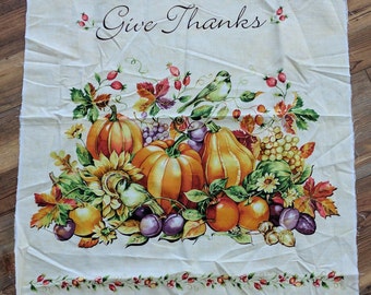 Give Thanks Panel Cotton Fabric Designed by Deborah Edwards for Northcott