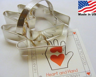 Hand and Heart 2 Piece Cookie Cutter by Ann Clark