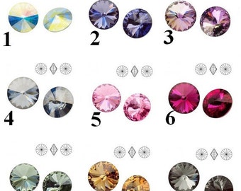 2 pcs Swarovski Crystal Rivoli 1122 SS 47 10.54mm-10.91mm