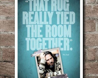The Big Lewboski "RUG" Quote Poster