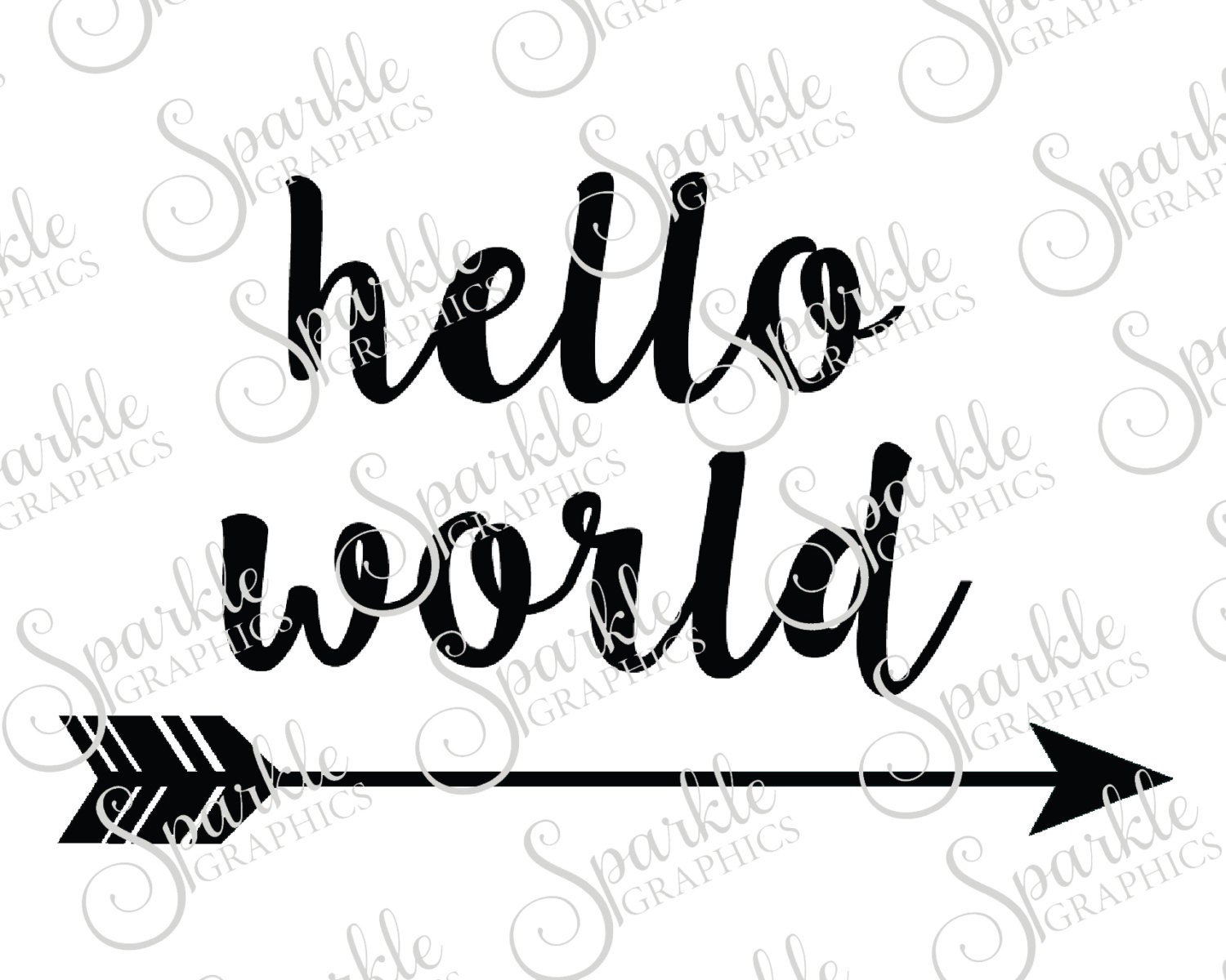 Download Hello World Cut File Baby SVG Newborn Gift New Mom Baby Child